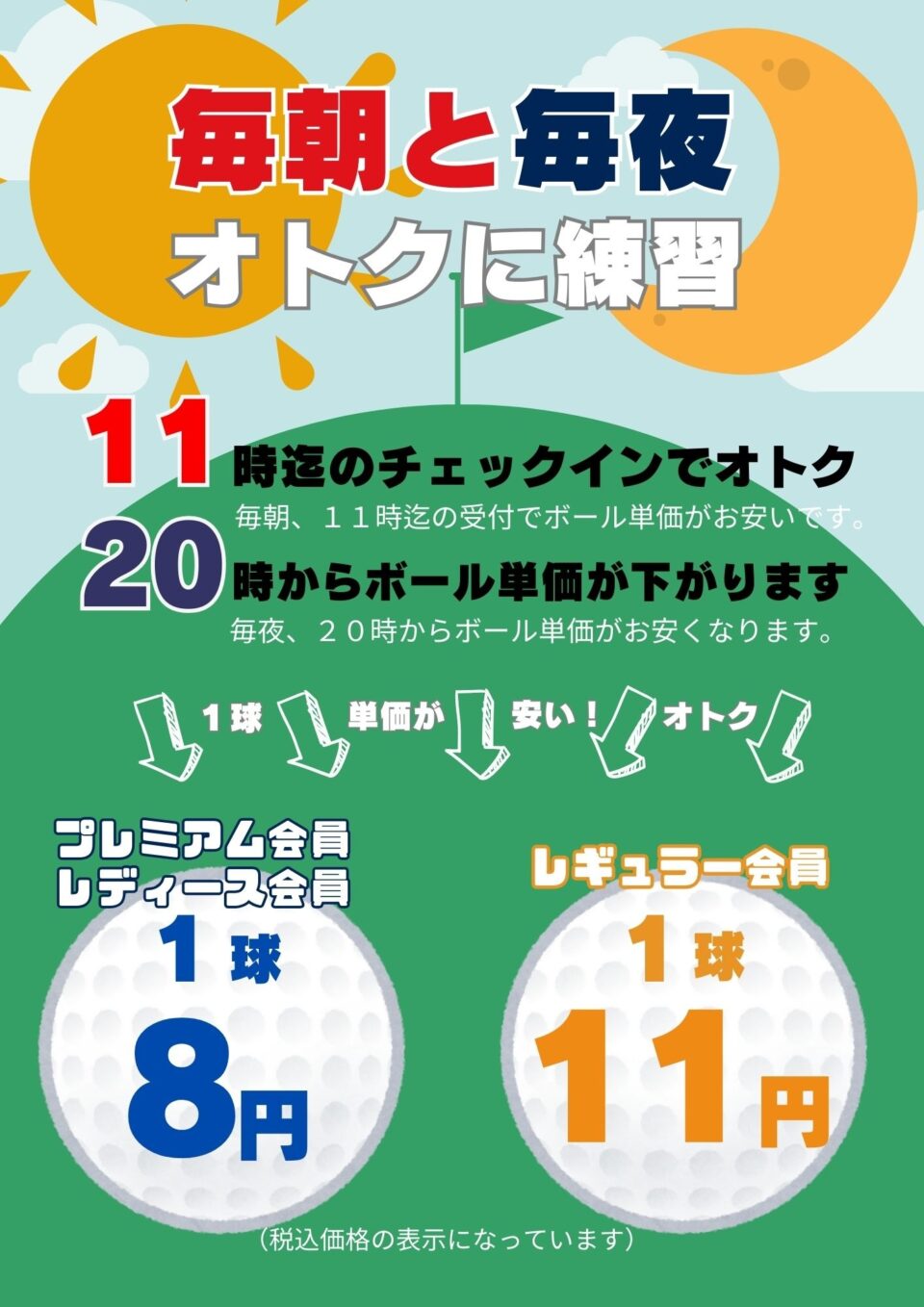 朝も夜も、オトクに練習